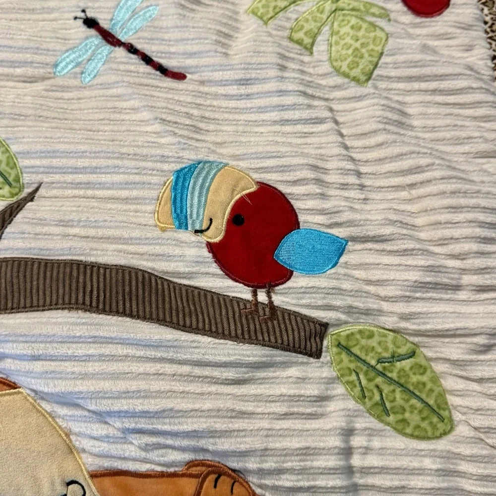 Lambs & Ivy Jungle Safari Friends Crib Quilt 45x35